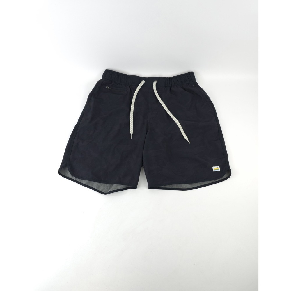Vuori Banks Shorts Black Camo 7" Inseam No Liner for Gym Running Surf Large V330